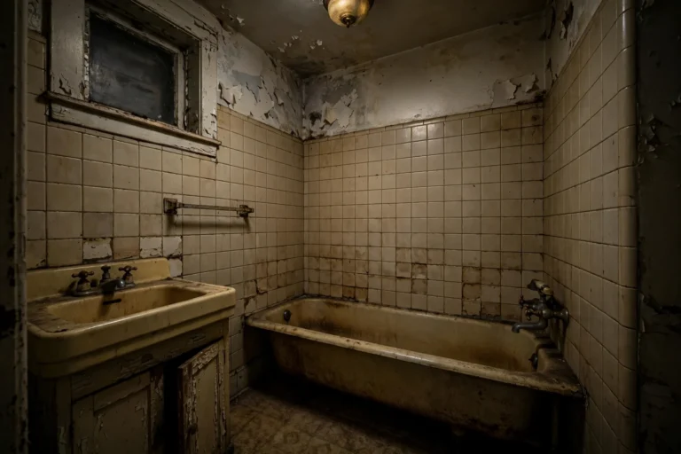 Dated bathroom showing signs it needs remodeling