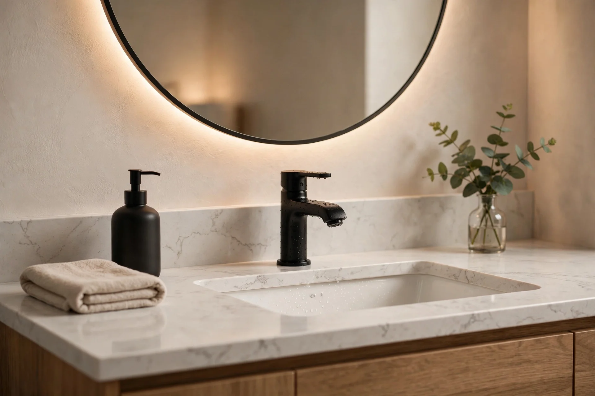 Modern bathroom vanity installation in Kingsport TN